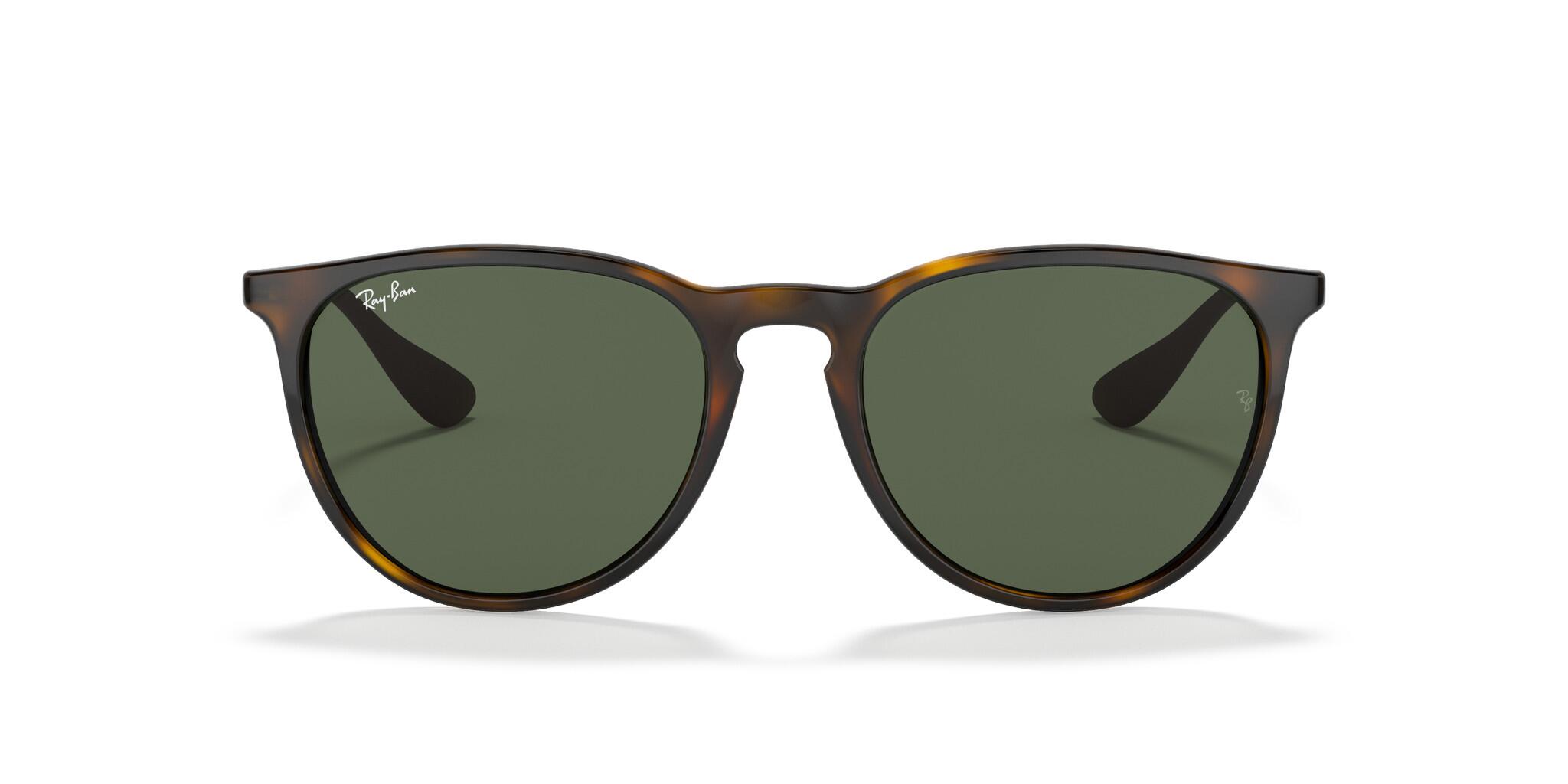 Ray Ban 4171 710 women's round plastic full rim non-prescription sunglasses in light tortoise with fixed hinges - image view 3