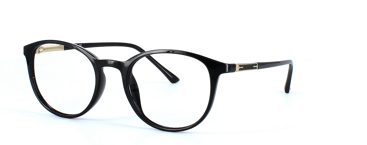 Mensa - Ladies black round shaped plastic glasses - image view 1