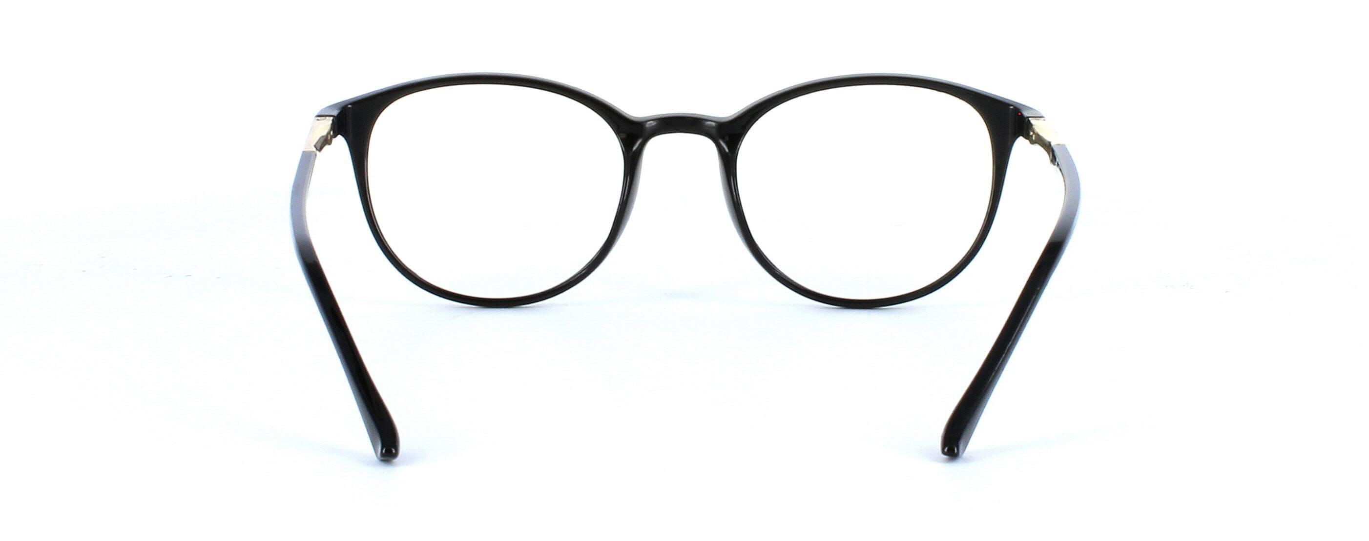 Mensa - Ladies black round shaped plastic glasses - image view 3