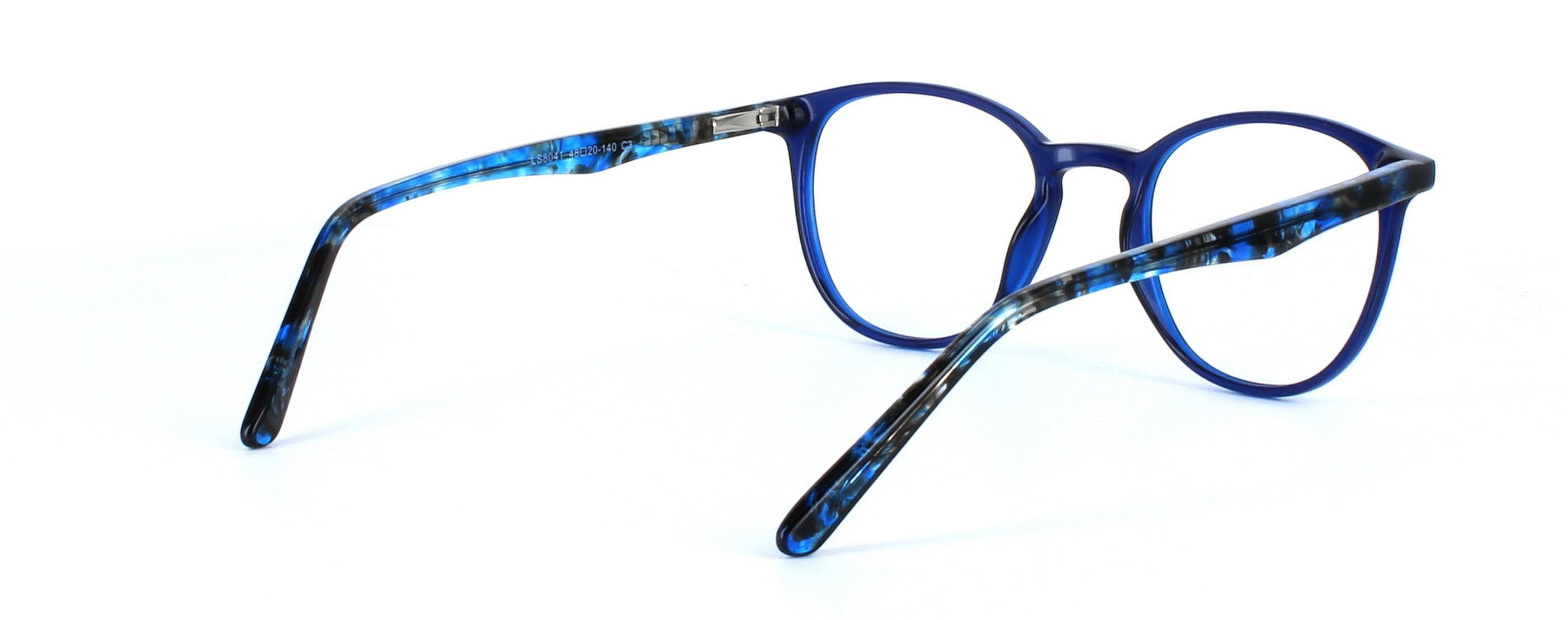 Canis - ladies plastic round shaped glasses frame in blue - image 4