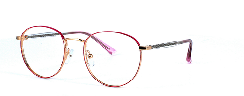 Prescription Square - Light Pink Crystal Glasses Frame - Clear RX Lens - Carina by Diff Eyewear