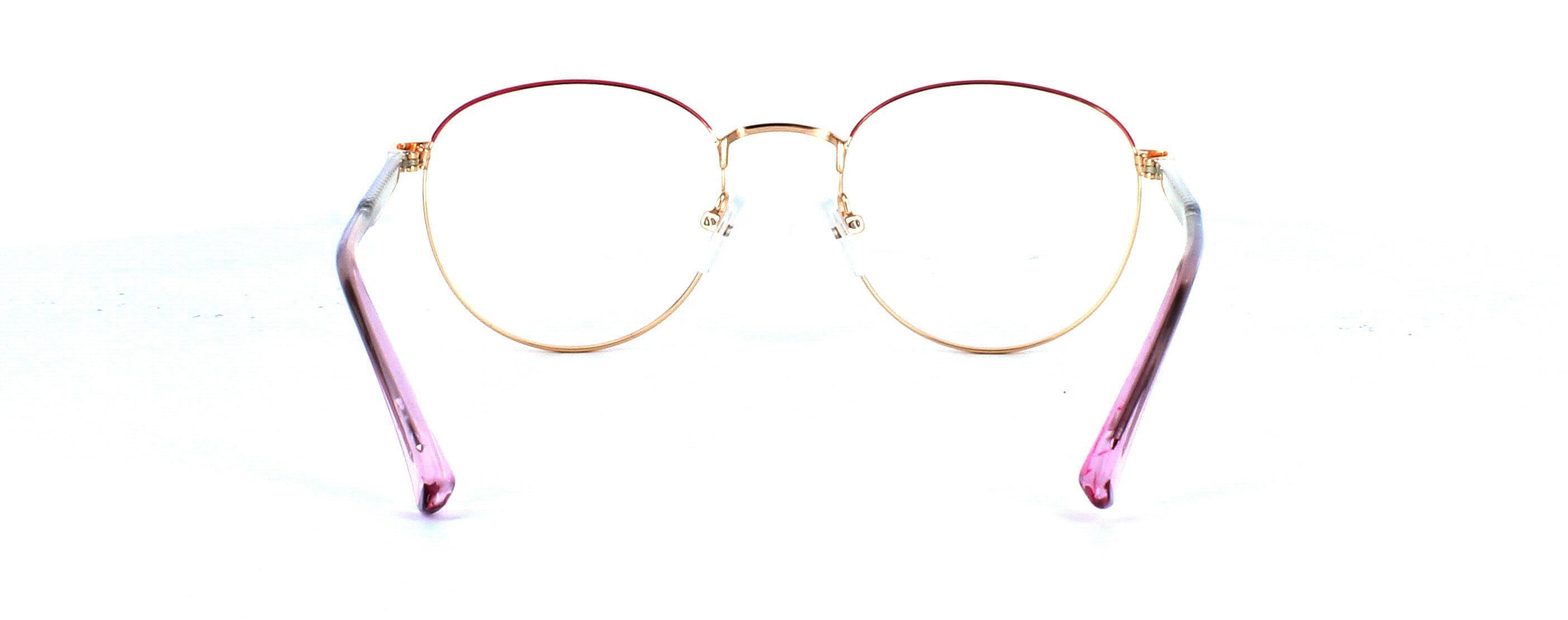 Ladies round shaped 2-tone metal glasses - image view 3