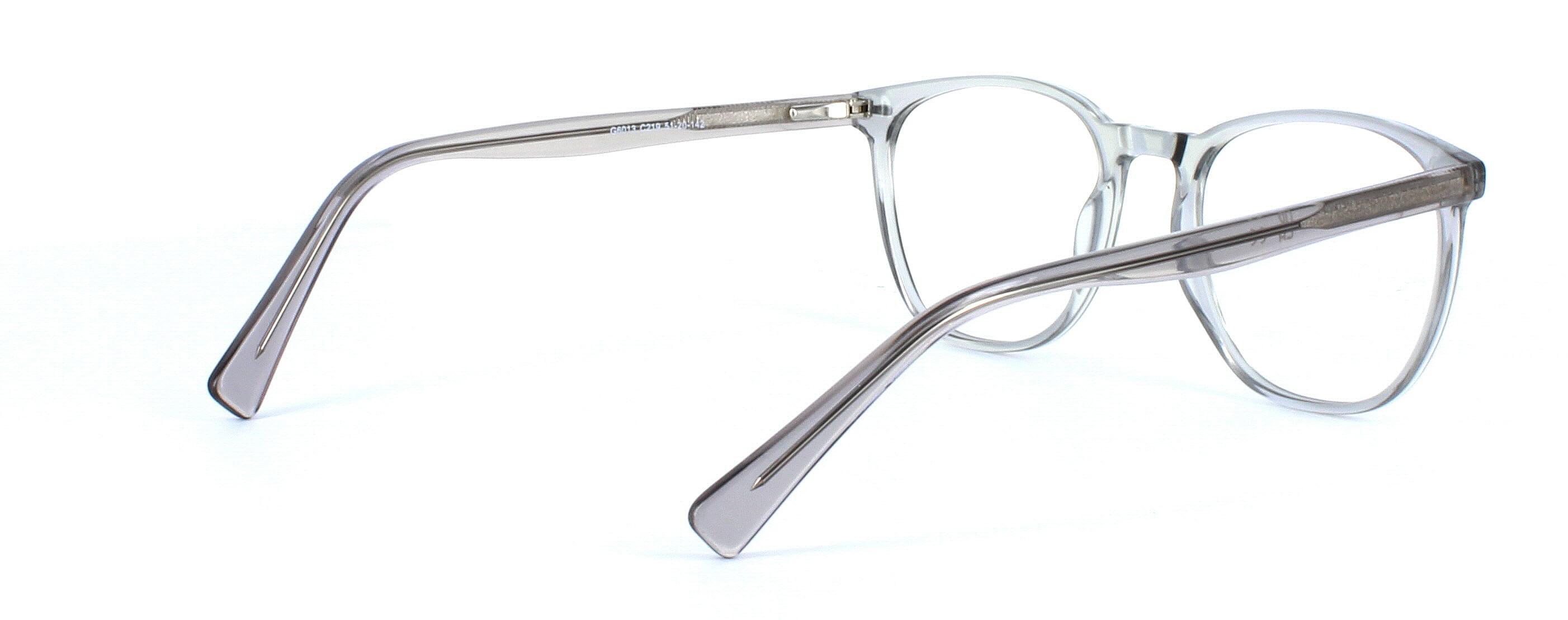 Hercules - Unisex plastic glasses frame - Crystal grey - image view 4