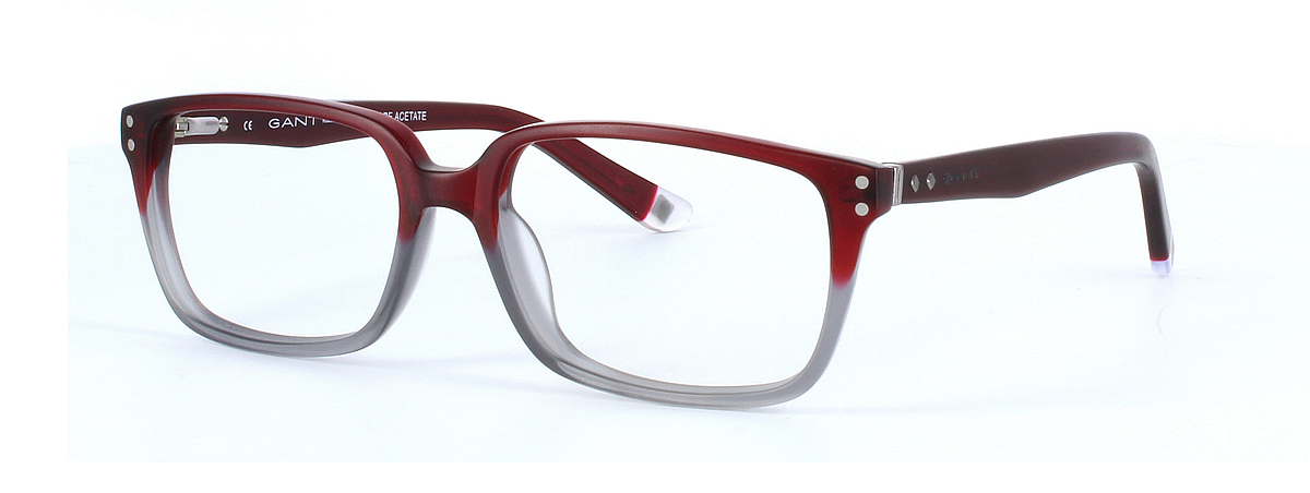 Gant 105 - Unisex 2-tone matt burgundy and grey acetate glasses - image view 1