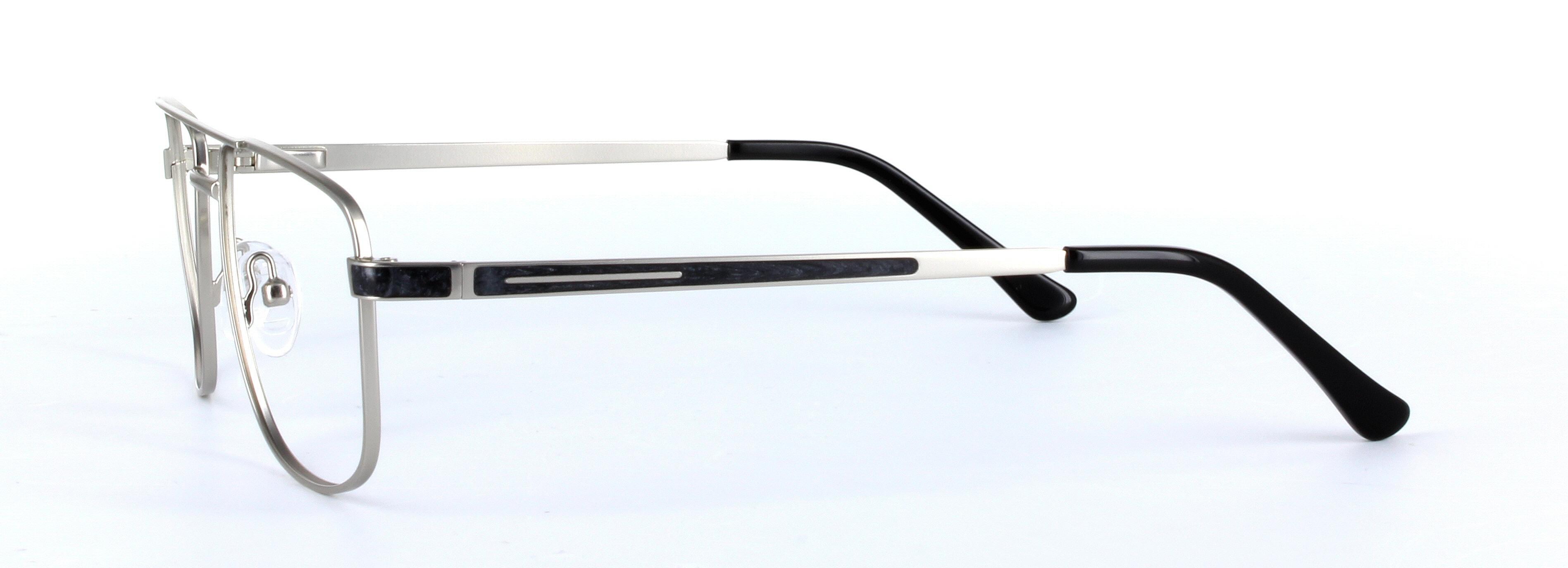 Marlowe Silver Full Rim Oval Metal Glasses - Image View 2