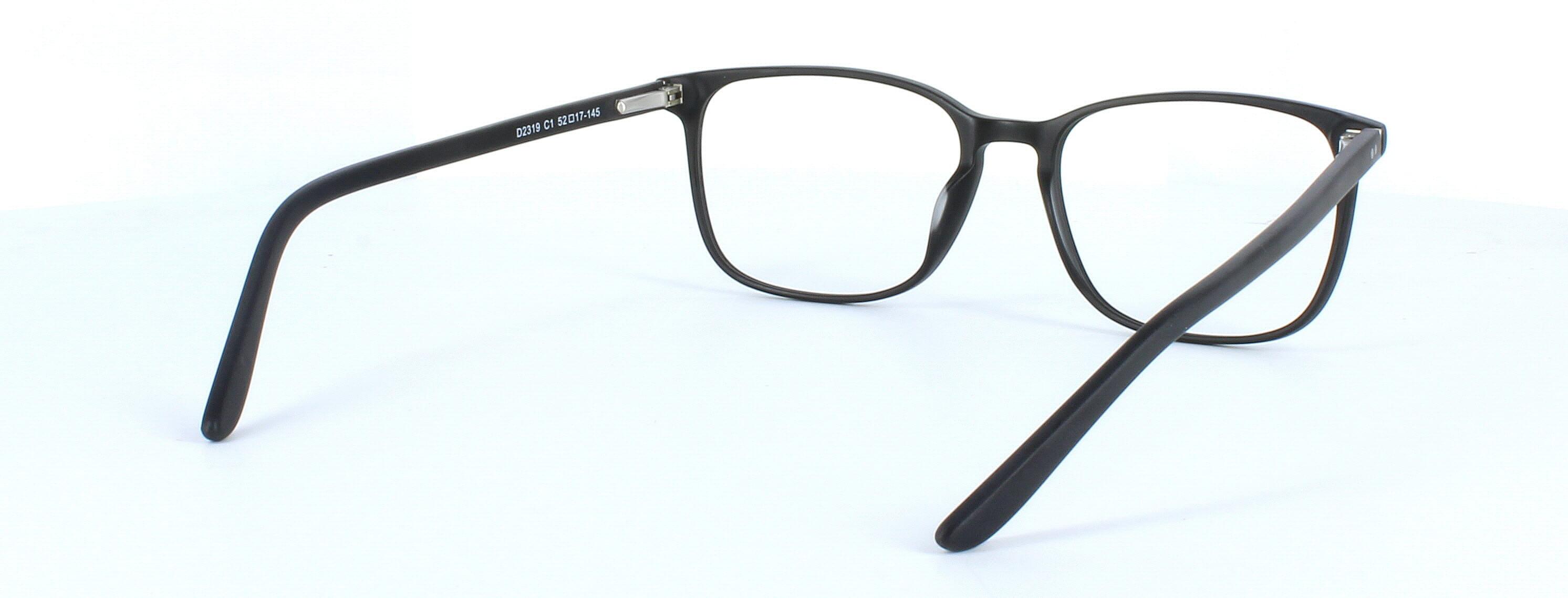 Farrington - unisex plastic glasses frame in matt black with rectangular lens shape and sprung hinge temple - image 4