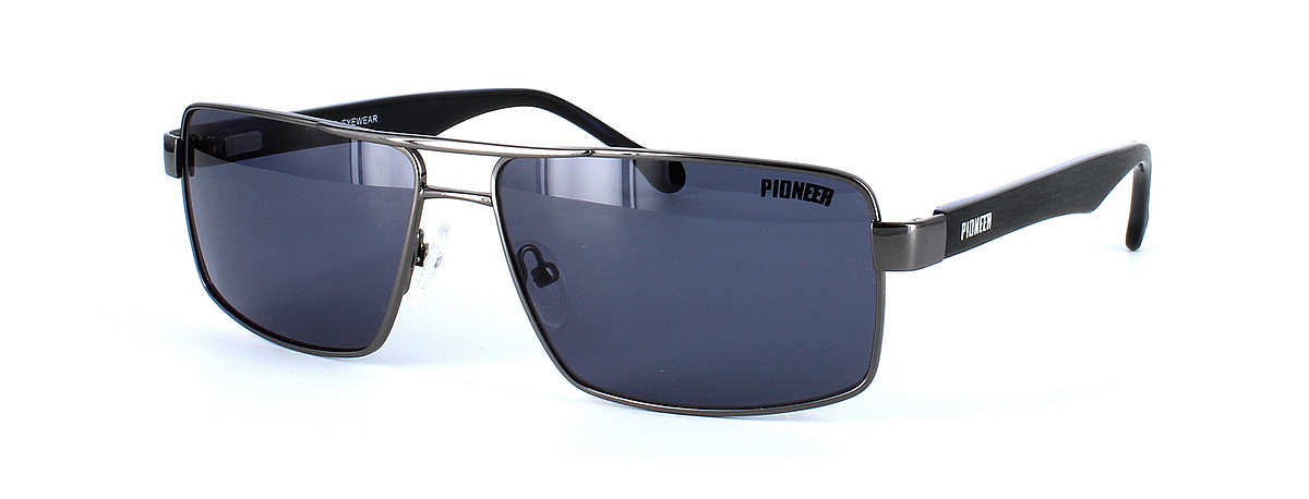 Odonata - Unisex aviator style prescription sunglasses in gunmetal - image view 1