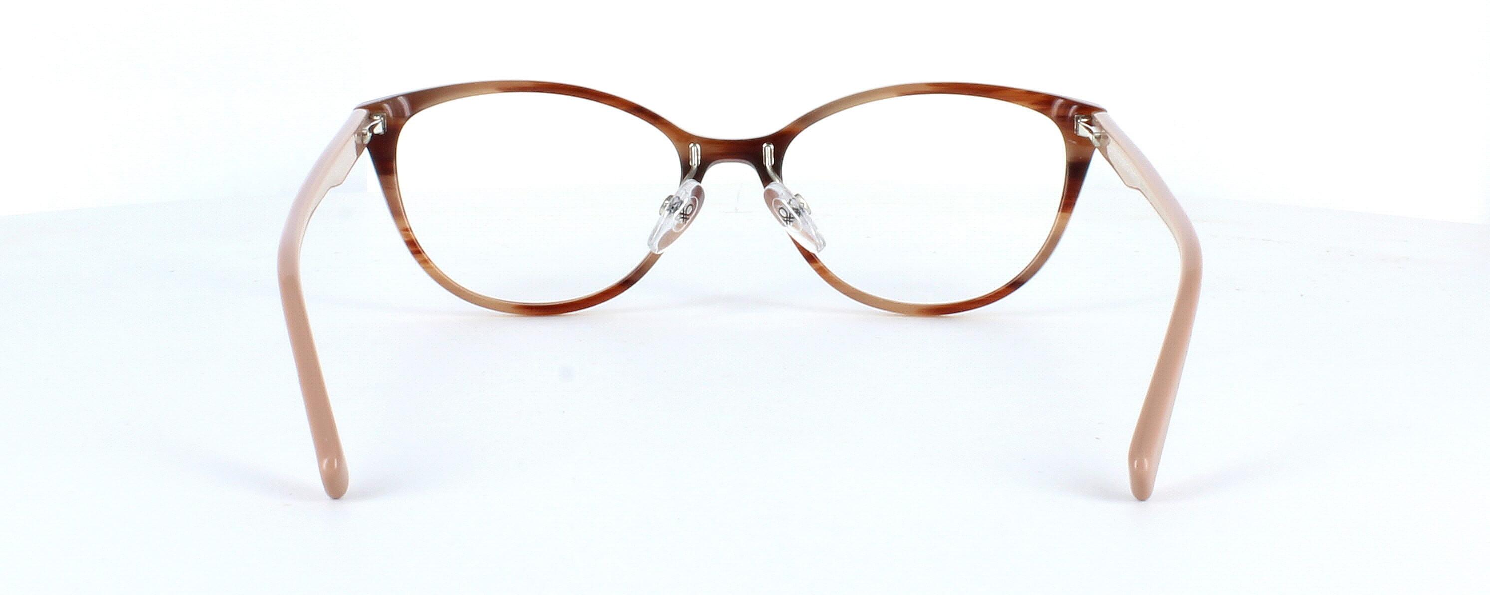 Benetton BEO1004 151 - Matt tortoise oval coloured frame with beige sprung hinged arms - image view 4