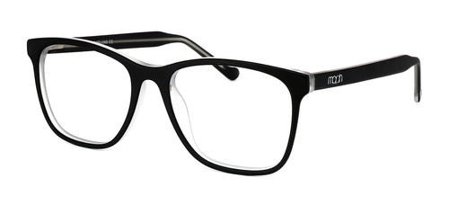 Conwy - Shiny black & crystal ladies acetate glasses frame - image view 1