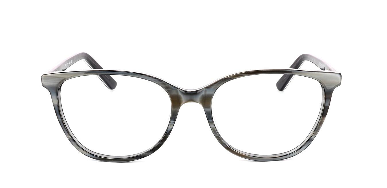 Tropea - Ladies shiny black stripe acetate with flex hinge. Oval shaped lenses - image view 5