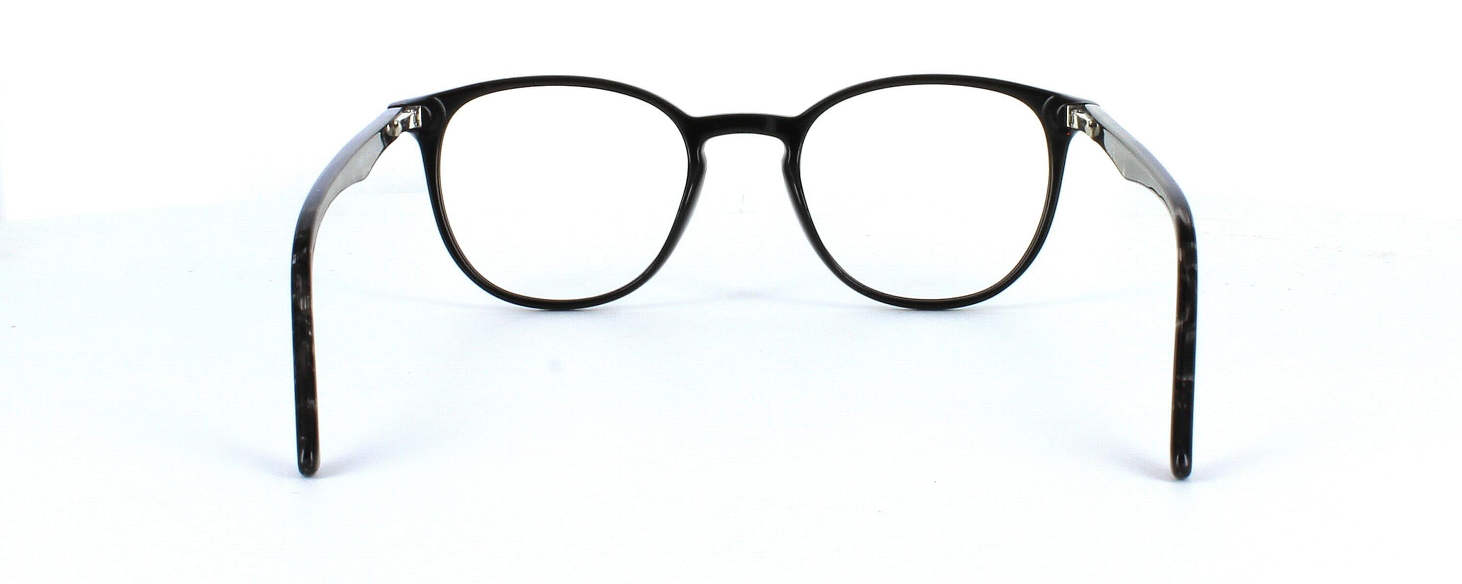Canis - shiny black plastic round shaped glasses frame - image 4