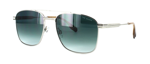 Ted Baker Chase - Men's silver metal aviator style designer sunglasses - image 1
