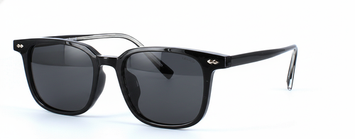 Sax in Shiny Black - Prescription Sunglasses front left view