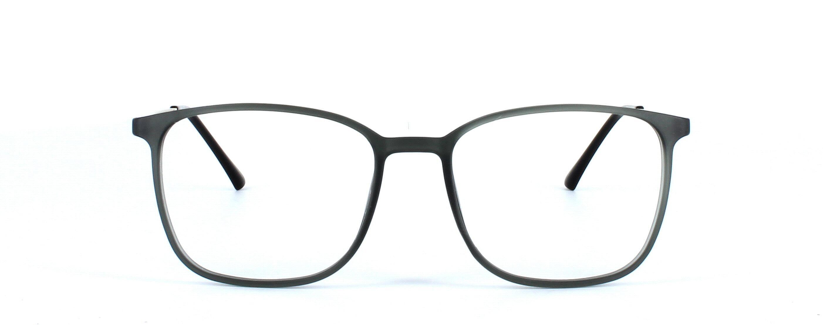 Ceres - square shaped plastic unisex glasses here in grey - image 5