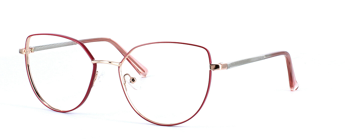 Hydra - Ladies pink & gold metal glasses - image view 1