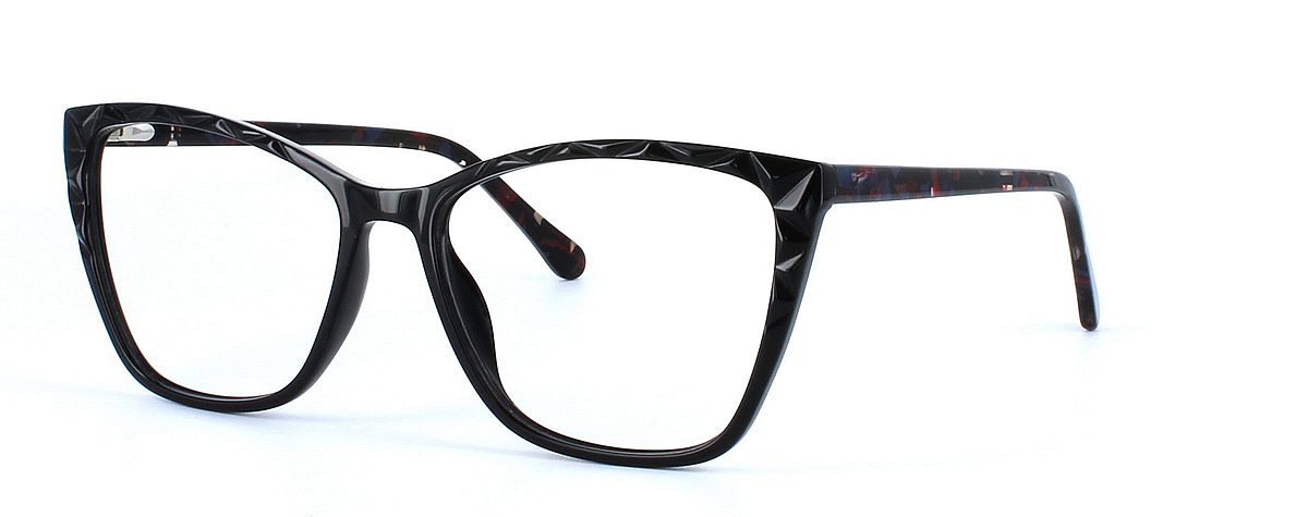 Cetus - ladies cat eye shaped glasses frame in black - image 1