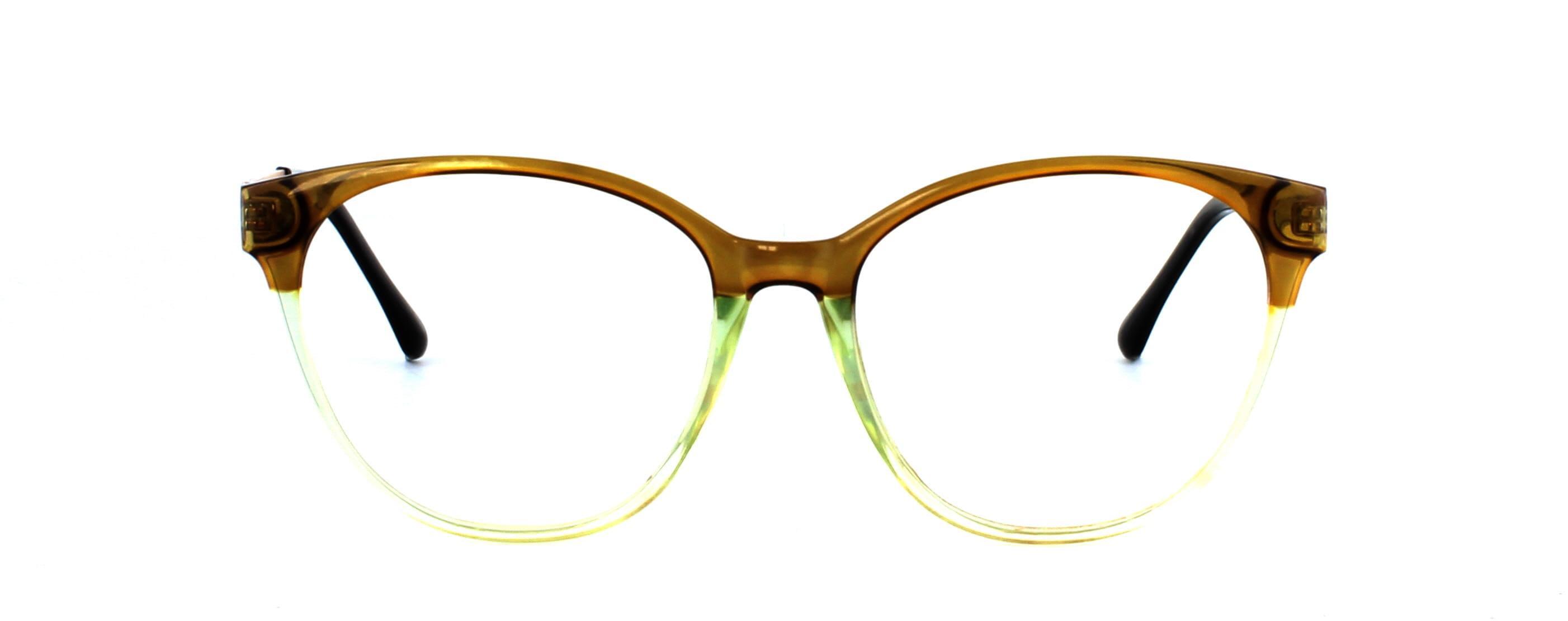 Chamaeleon - Ladies 2-tone plastic glasses - green & brown - image 5