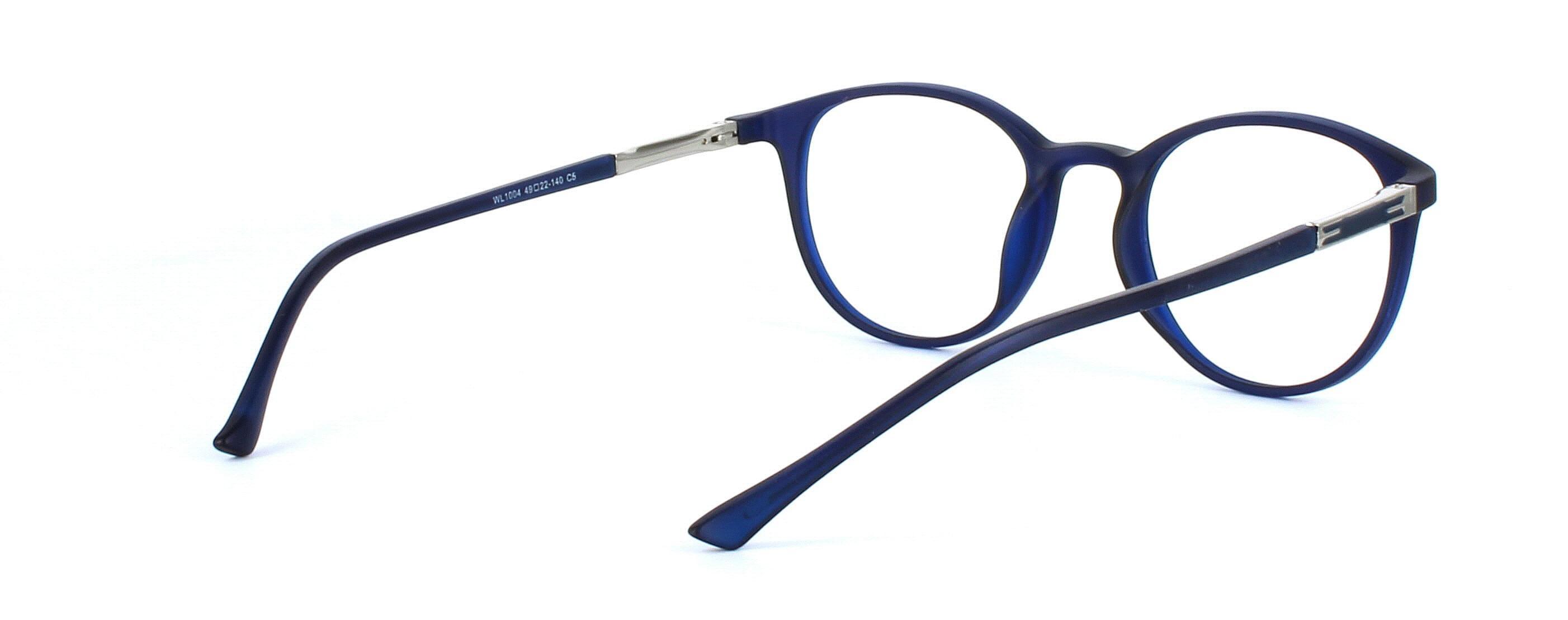 Mensa - Blue - Ladies round shaped plastic glasses - image view 4
