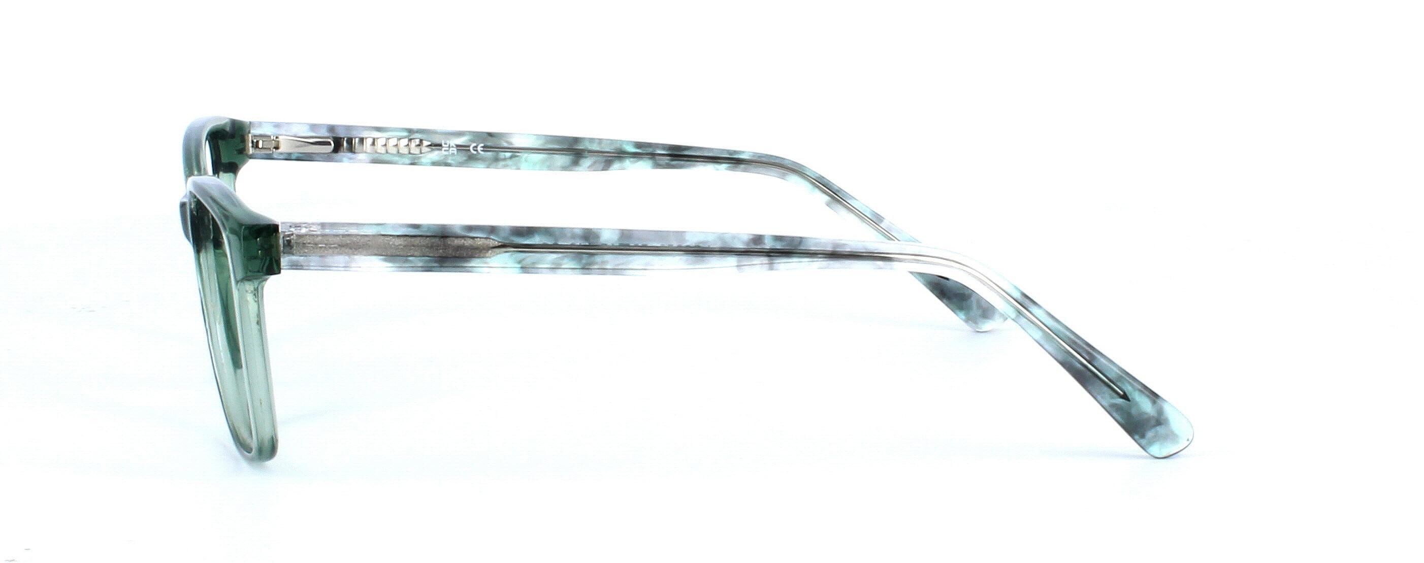 Eris - Ladies plastic rectangular shaped glasses frame - crystal green - image view 2
