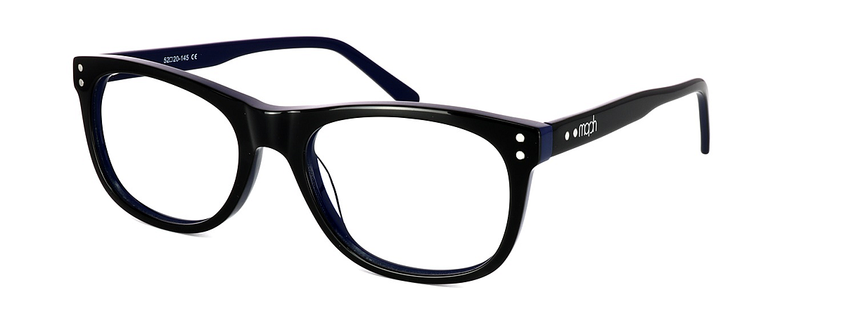 Rummi - Unisex oval shaped acetate glasses frame in shiny black - image 1