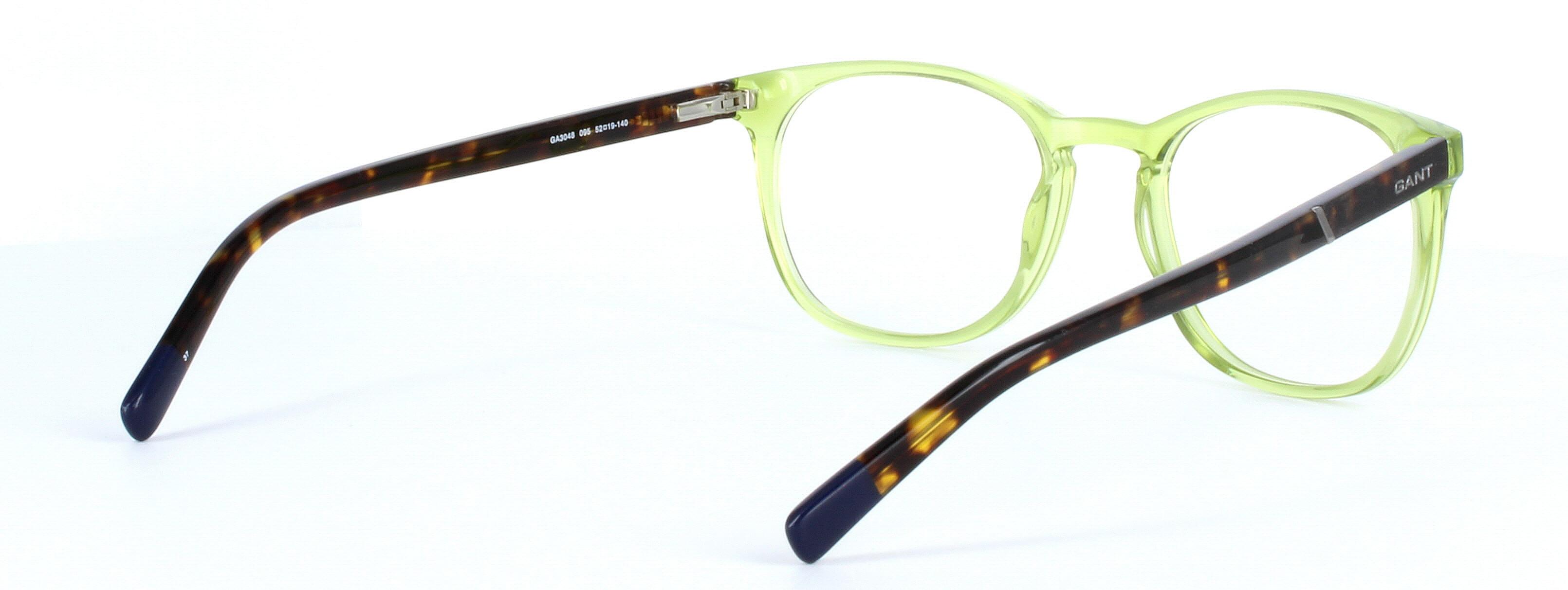 Gant 3048 095 - Ladies hand made acetate that's crystal green at the front and tortoise arms - image view 4
