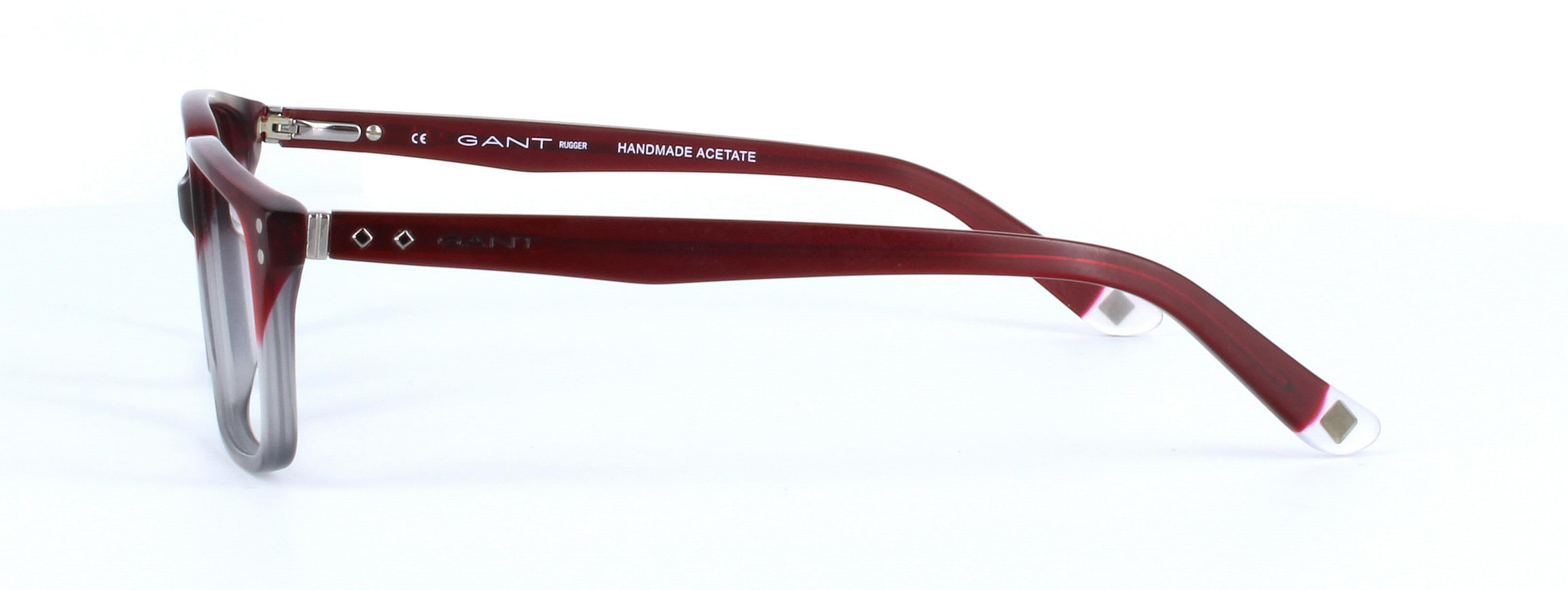 Gant 105 - Unisex 2-tone matt burgundy and grey acetate glasses - image view 2