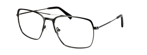 Yeoford - Gent's aviator style black and gunmetal glasses - image view 1