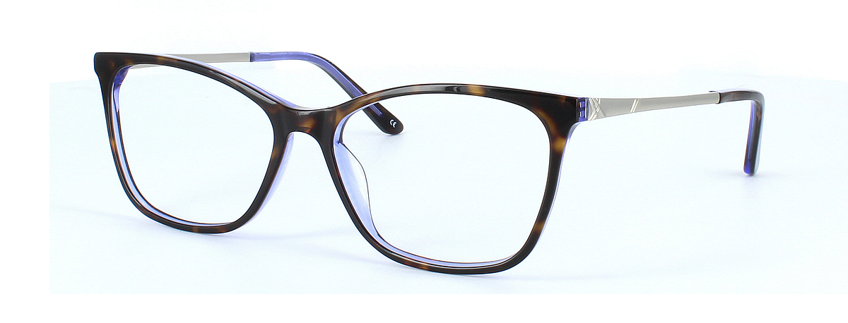 Bellina - ladies acetate glasses here in tortoise with crystal purple reverse - image view 1