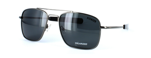 Tommaso - Gent's aviator style prescription sunglasses in gunmetal - choose green, brown or grey tints inc in the price - image view 4
