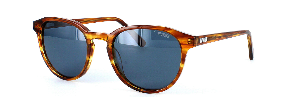 Memphis - Ladies round shaped acetate sunglasses in tortoise - image view 1