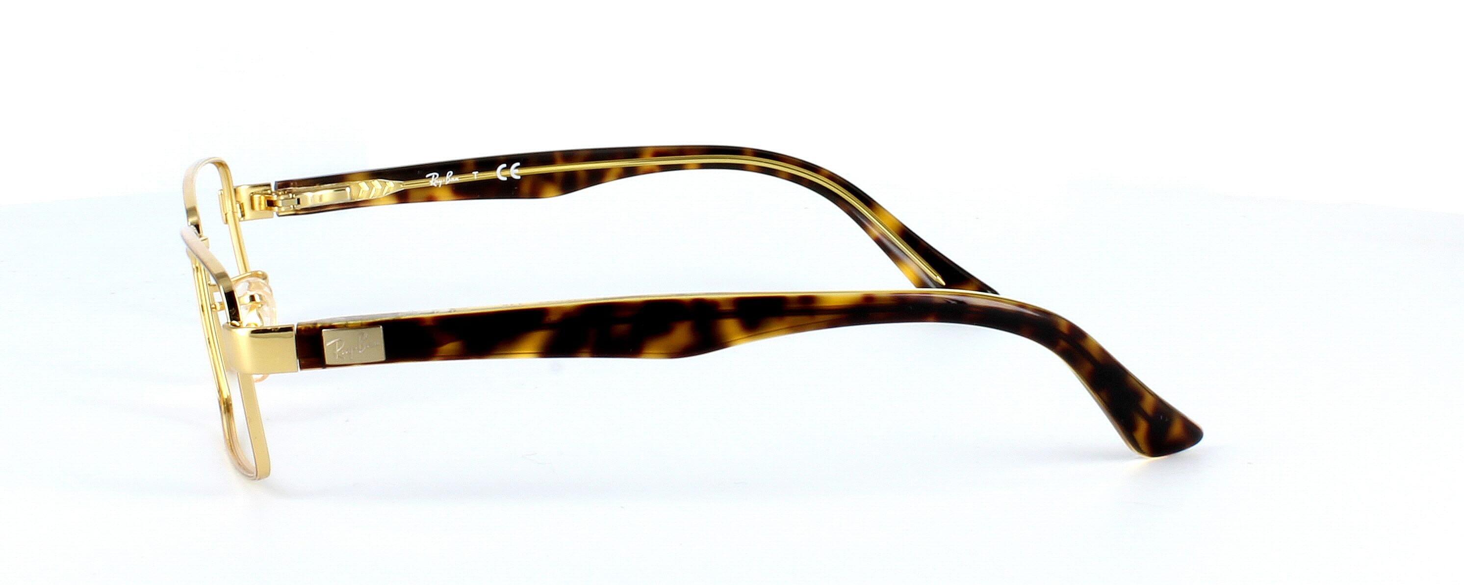 Ray Ban 62701 Gold - Gent's narrow full metal rectangular shaped glasses in gold - image view 3