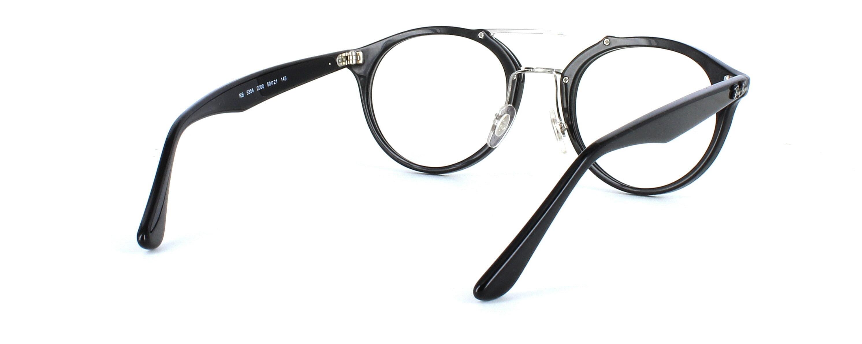 Ray Ban 5347 - Ladies acetate & metal combination frame. Black face & arms with double metal nose bridge in silver - image view 5