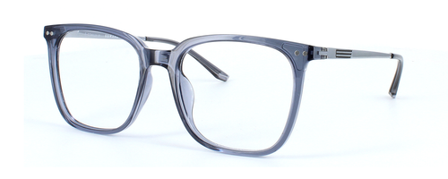 Edward Scotts ST6202 - Crystal grey - Gent's acetate frame with square shaped lenses with silver titanium arms - image view 1