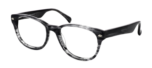 Caprona - Ladies mottled grey plastic frame with sprung hinge temples - image view 1