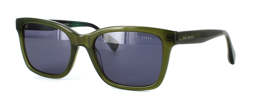 Hassan Sunglasses by Ted Baker - Ultra stylish unisex sunglasses in khaki green acetate - image view 1