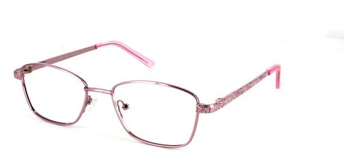 Melody - Matt Lilac women's rectangular metal full rim optical frames in lilac with sprung hinges - image view 5
