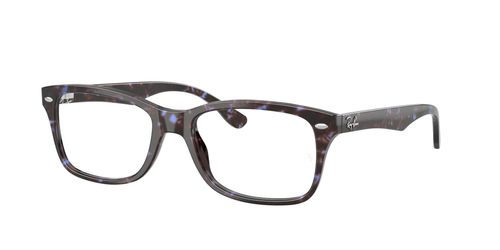 Ray Ban 5228 8424 unisex's rectangular acetate full rim optical frames in black & blue with  hinges - image view 1