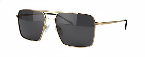 Tipton in Shiny Gold - Prescription Sunglasses front left view