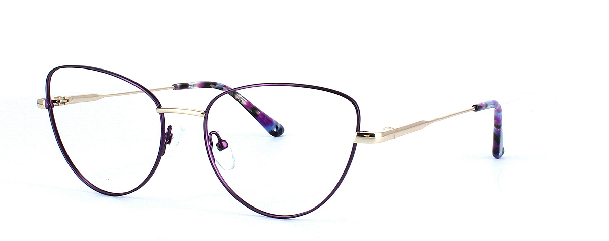 Ladies cat eye 2-tone metal glasses frame - image view 1