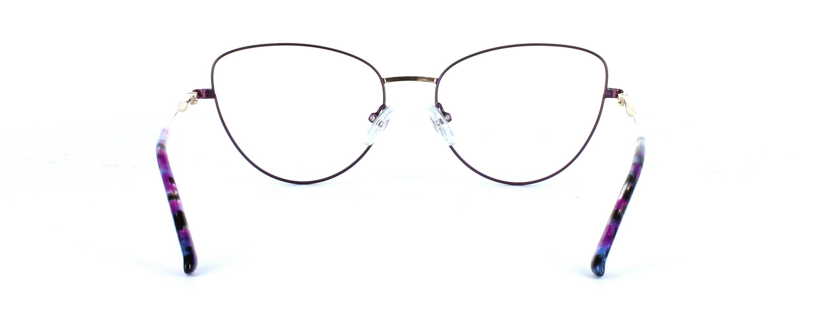 Ladies cat eye 2-tone metal glasses frame - image view 3