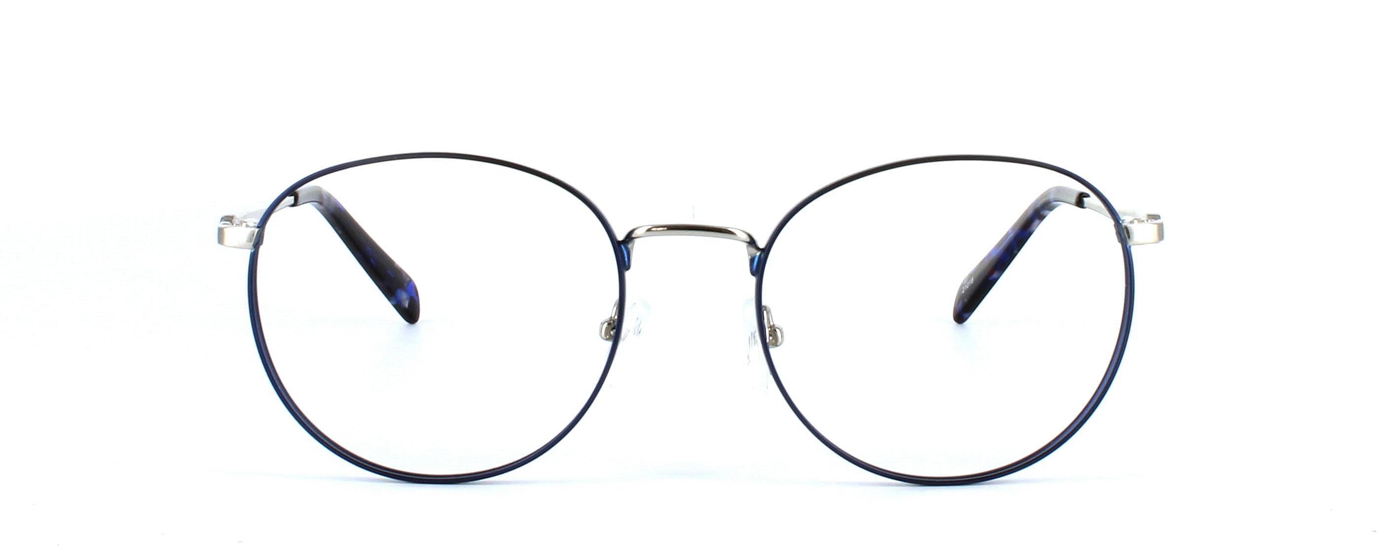 Borealis - Ladies 2-tone round metal glasses - blue & silver - image 5