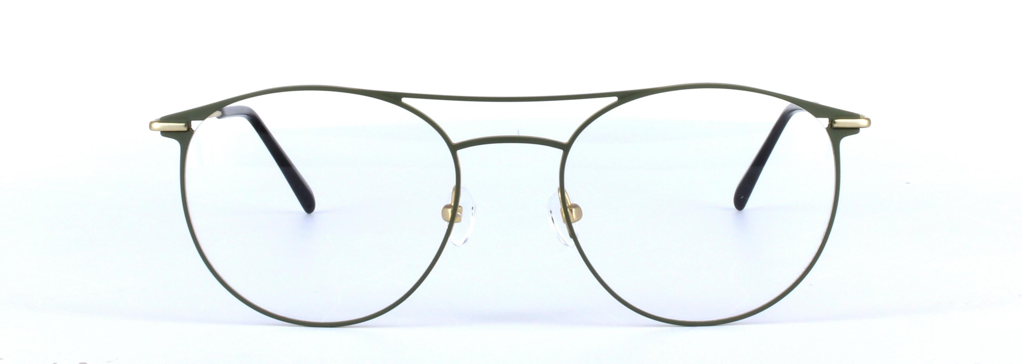 Dexter Olive Green Full Rim Round Metal Glasses - Image View 5