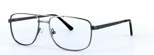 Marlowe Gunmetal Full Rim Oval Metal Glasses - Image View 1