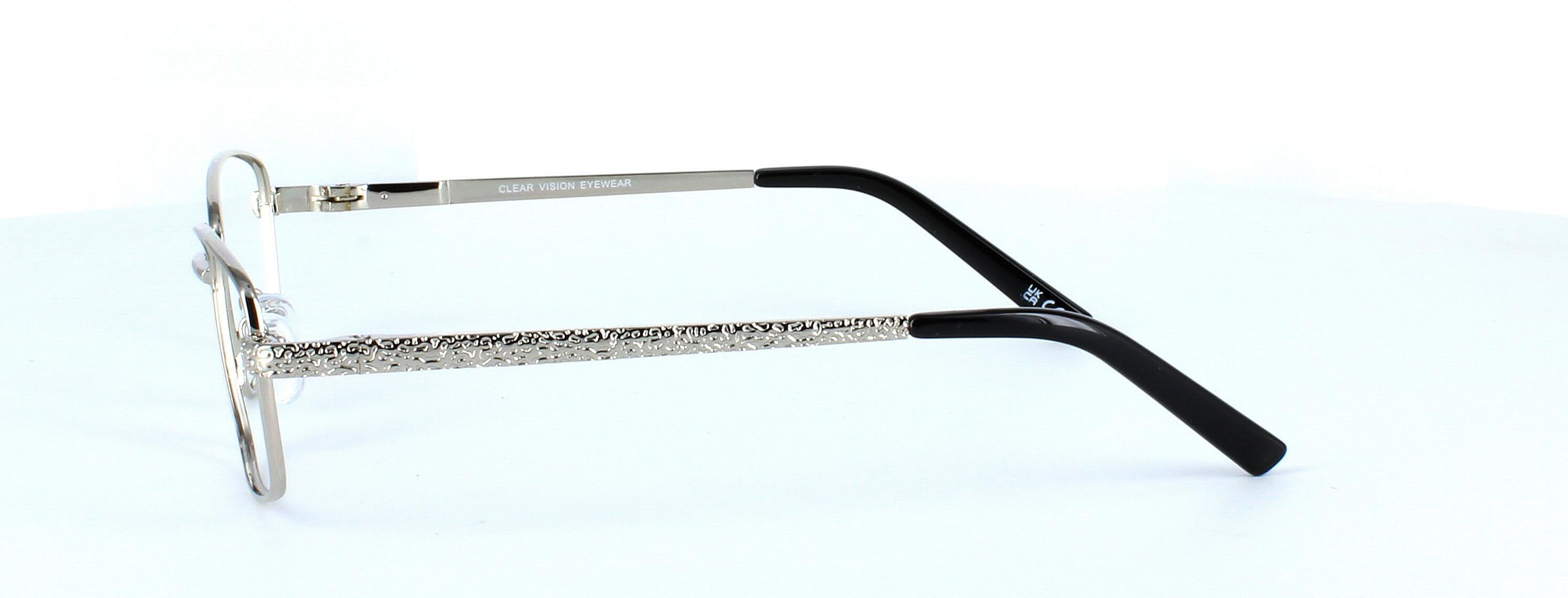 Sophia - Ladies silver metal glasses frame - image view 2