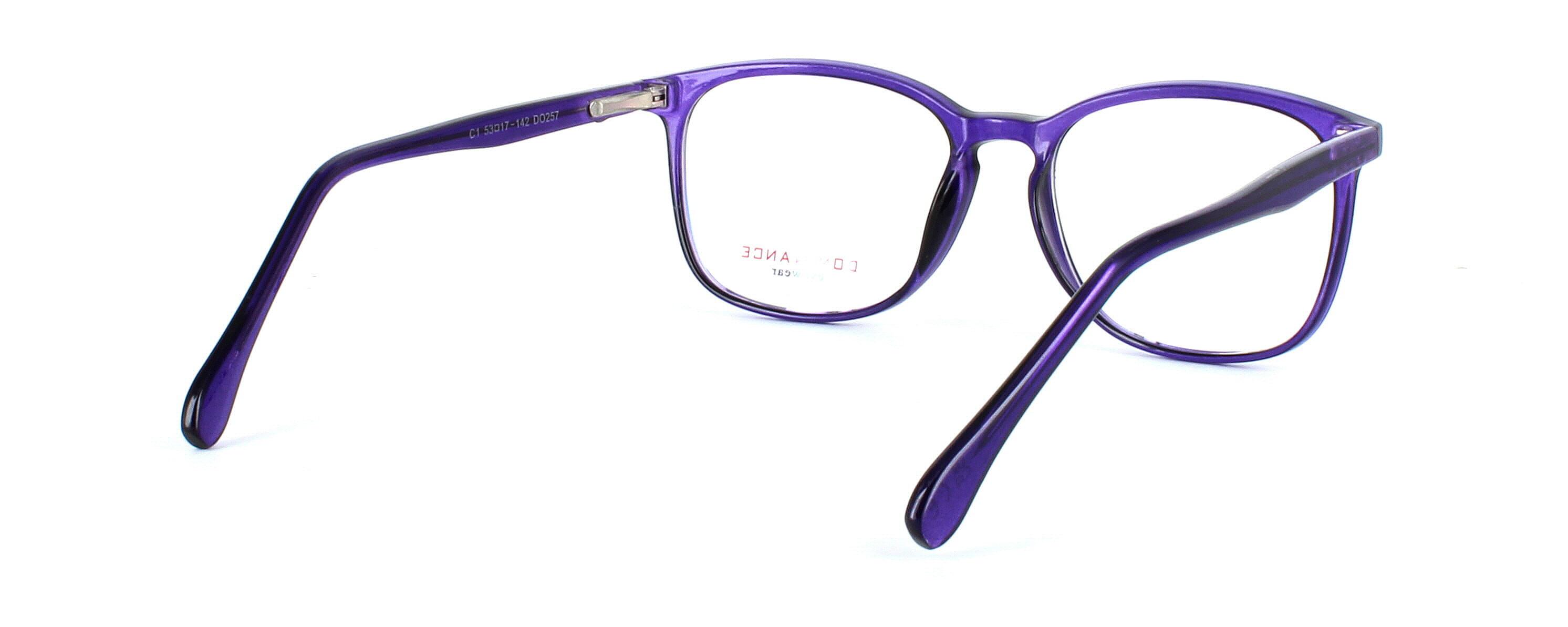 Liberty is a stylish unisex plastic glasses frame here in purple - image view 5