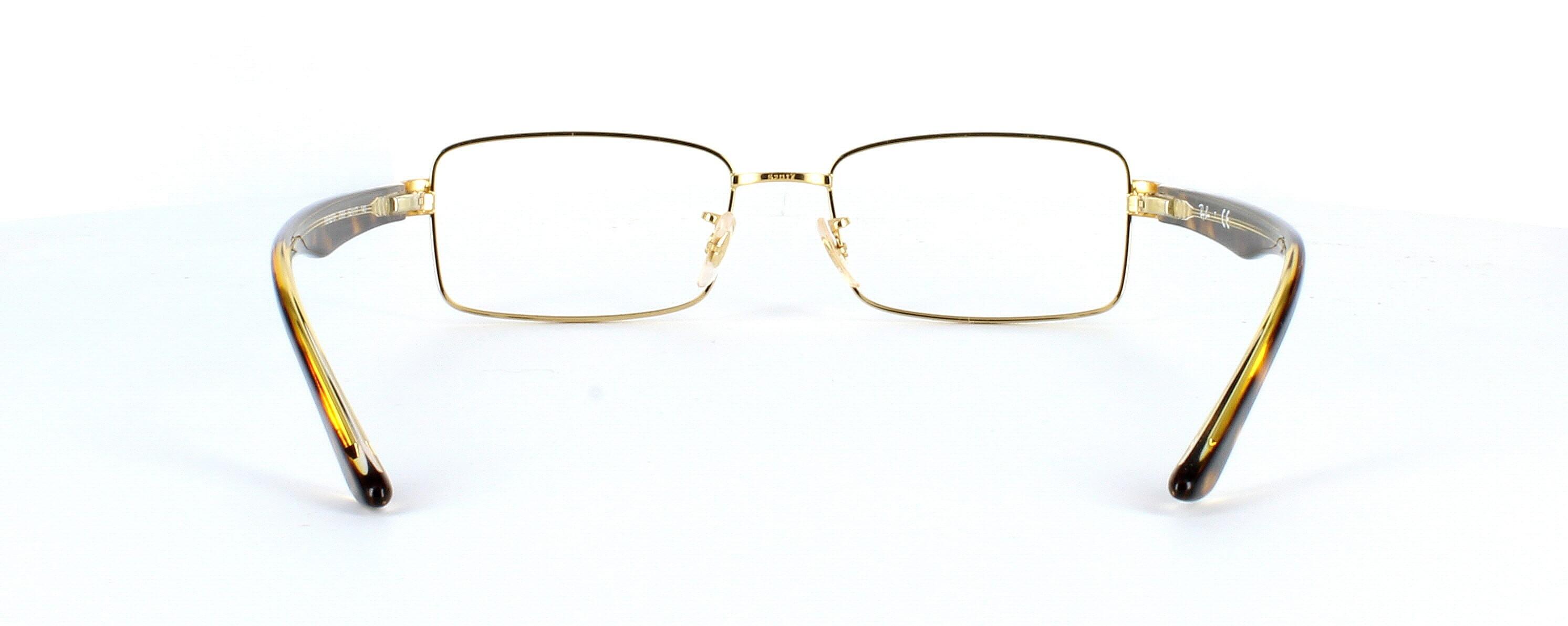 Ray Ban 62701 Gold - Gent's narrow full metal rectangular shaped glasses in gold - image view 4