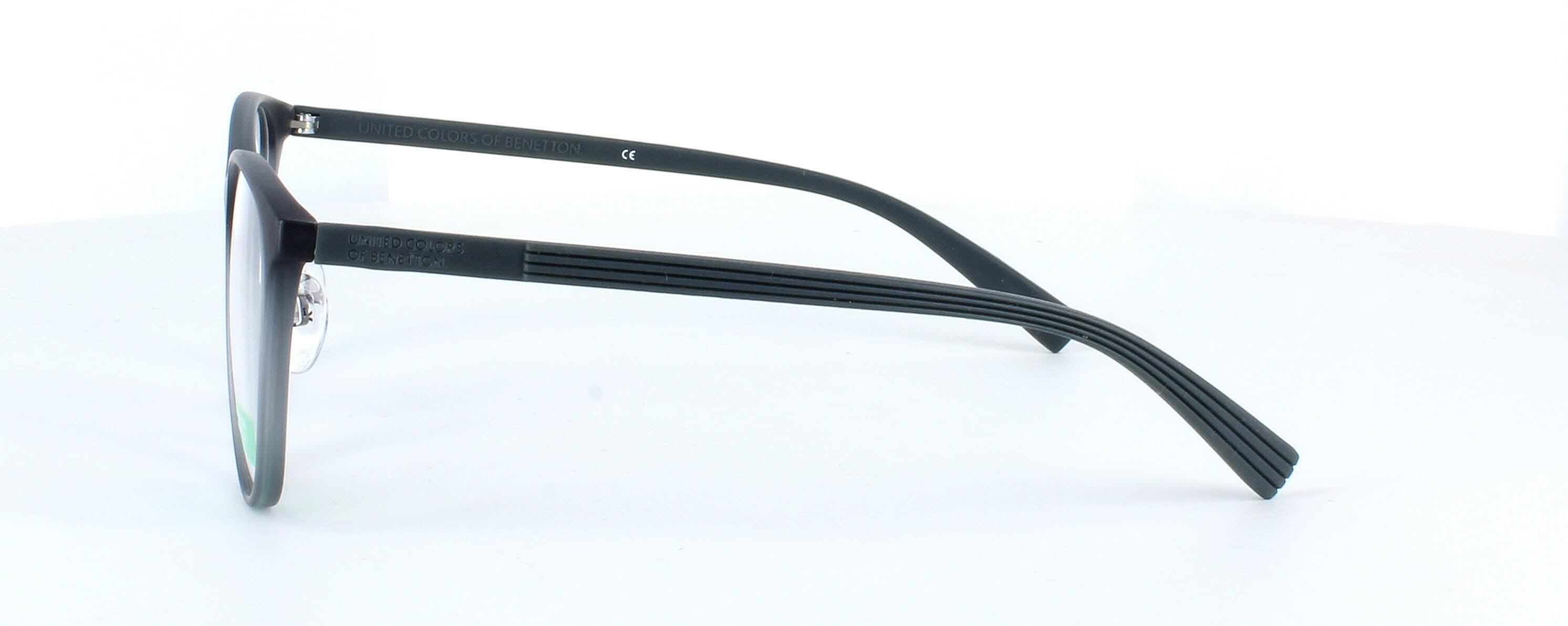 Benetton BEO1012 921 - Ladies dark grey round shaped TR90 lightweight glasses - image view 3