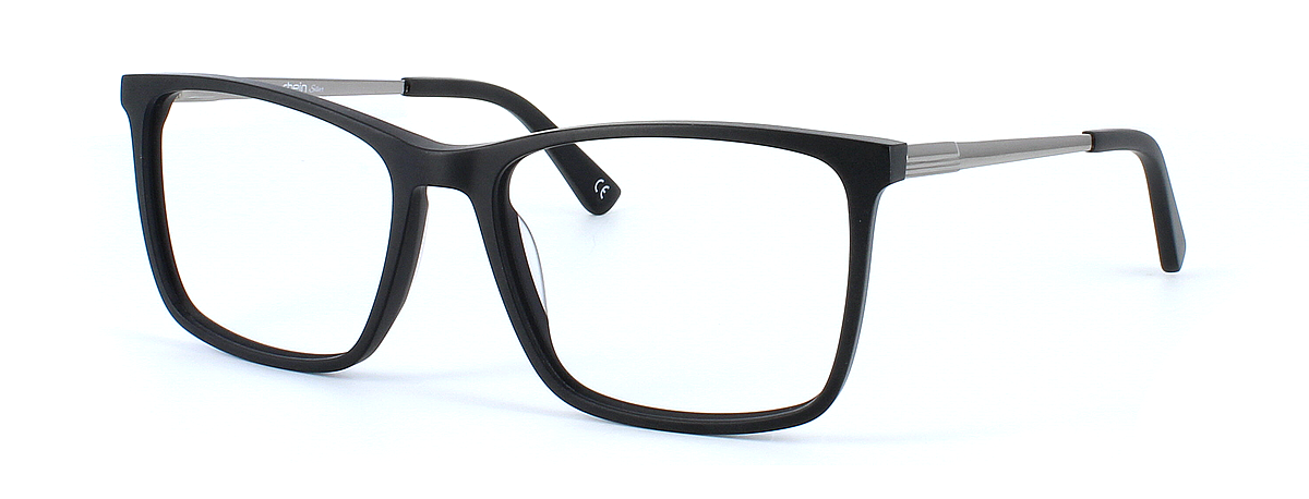 Farleigh - men's acetate glasses frame in matt black - image view 1