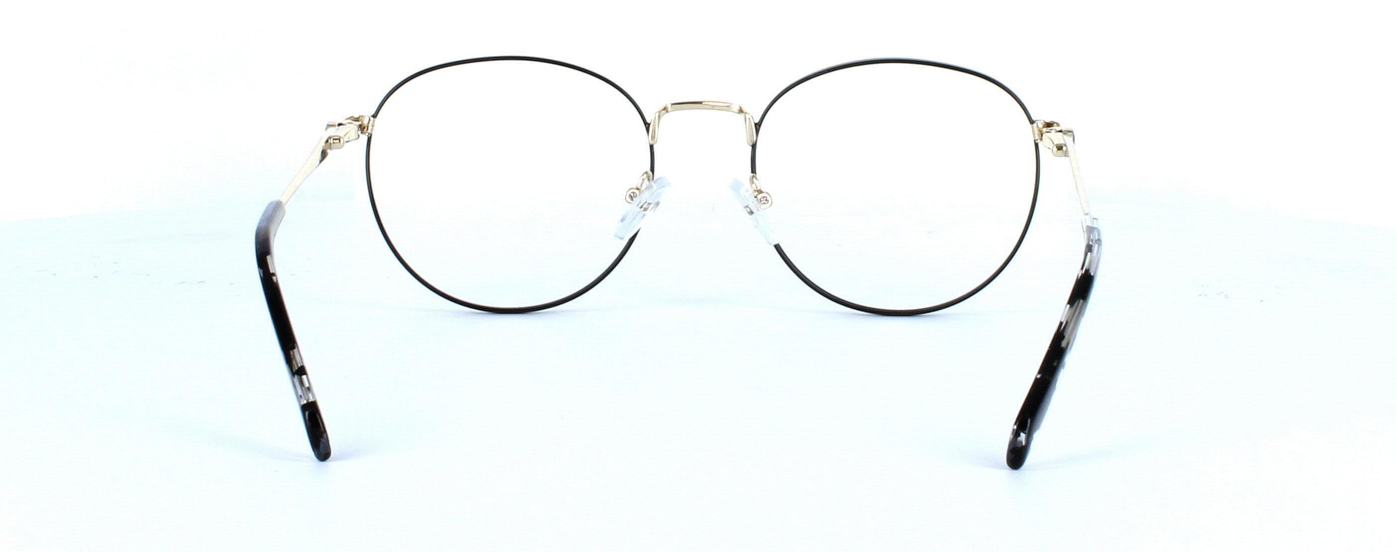 Borealis - ladies 2-tone metal glasses - black & gold - image 3