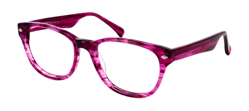 Caprona - Ladies mottled purple plastic frame with sprung hinge temples - image view 1